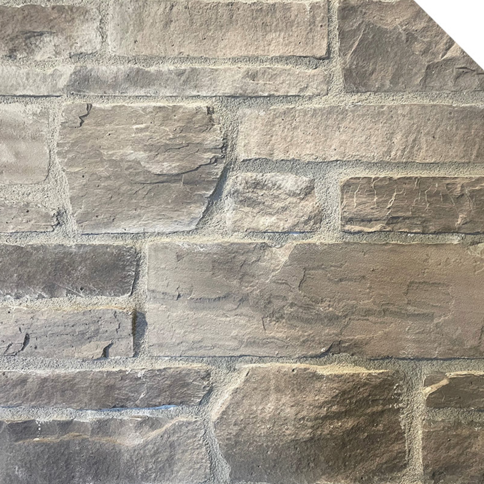 Cobble Stone Veneer - Ash - Flat - Large Box (100 SF)