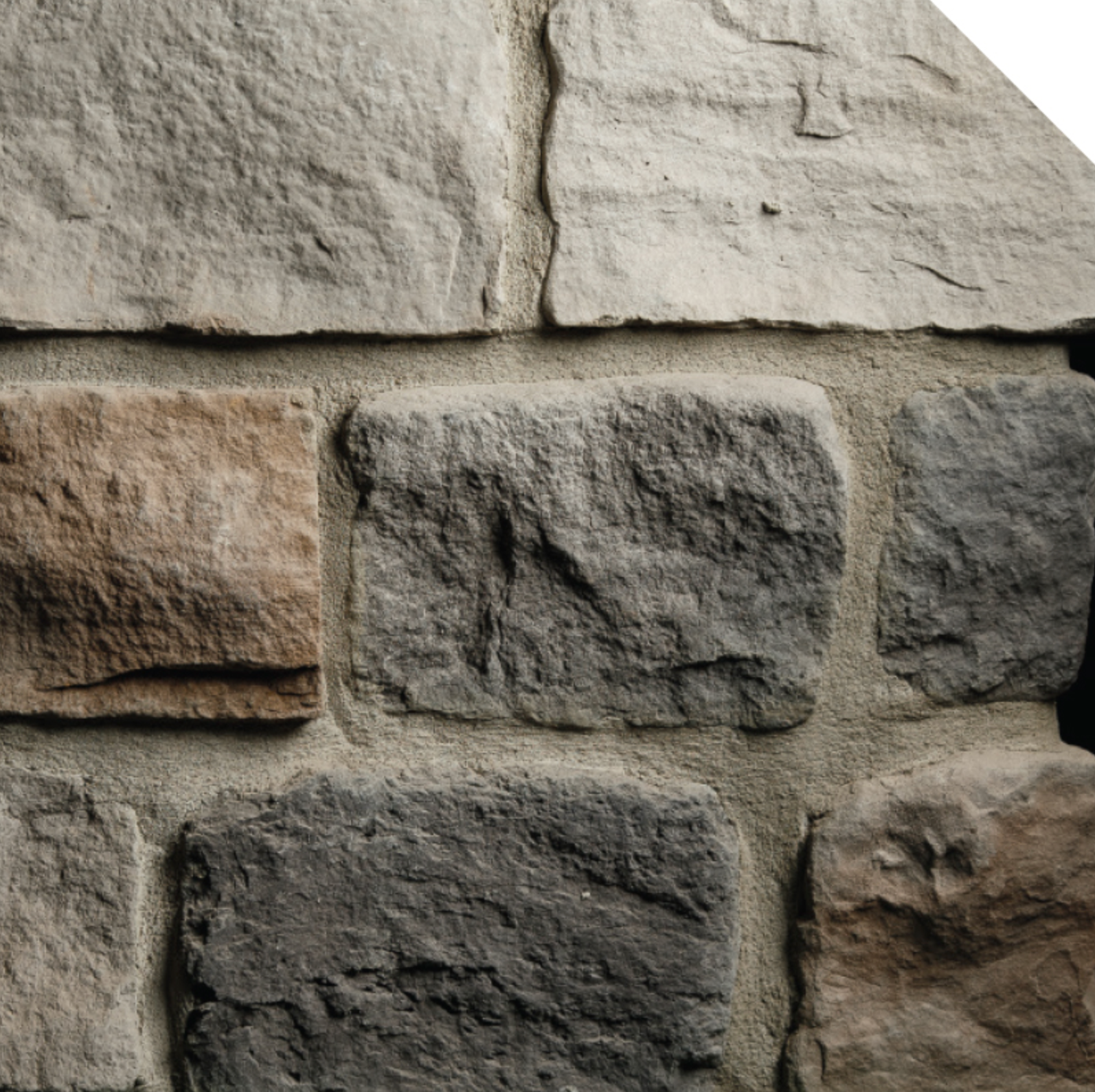 Cobble Stone Veneer - Black Forest - Flat - Large Box (100 SF)