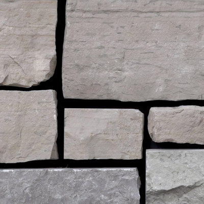 Foundry Hill Random Heights natural stone thin veneer flats — real US-quarried natural stone