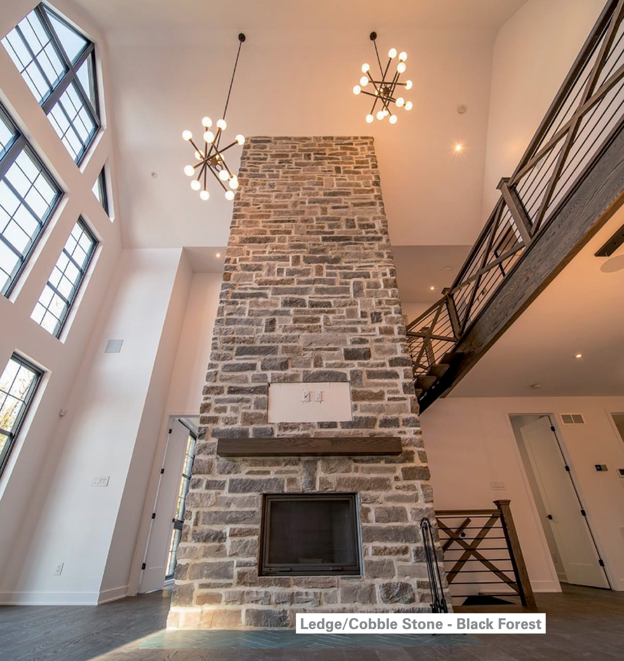 Ledge/Cobble Stone Veneer - Black Forest - Corners (8 LF/Box)