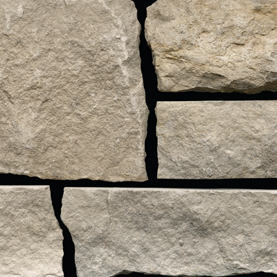 Pewter Ridge Random Heights natural stone thin veneer flats — real US-quarried natural stone