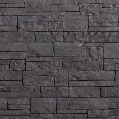 Vena CastleRock Screw-On Stone Panels - Graphite - Flat - Large Box (110 SF)