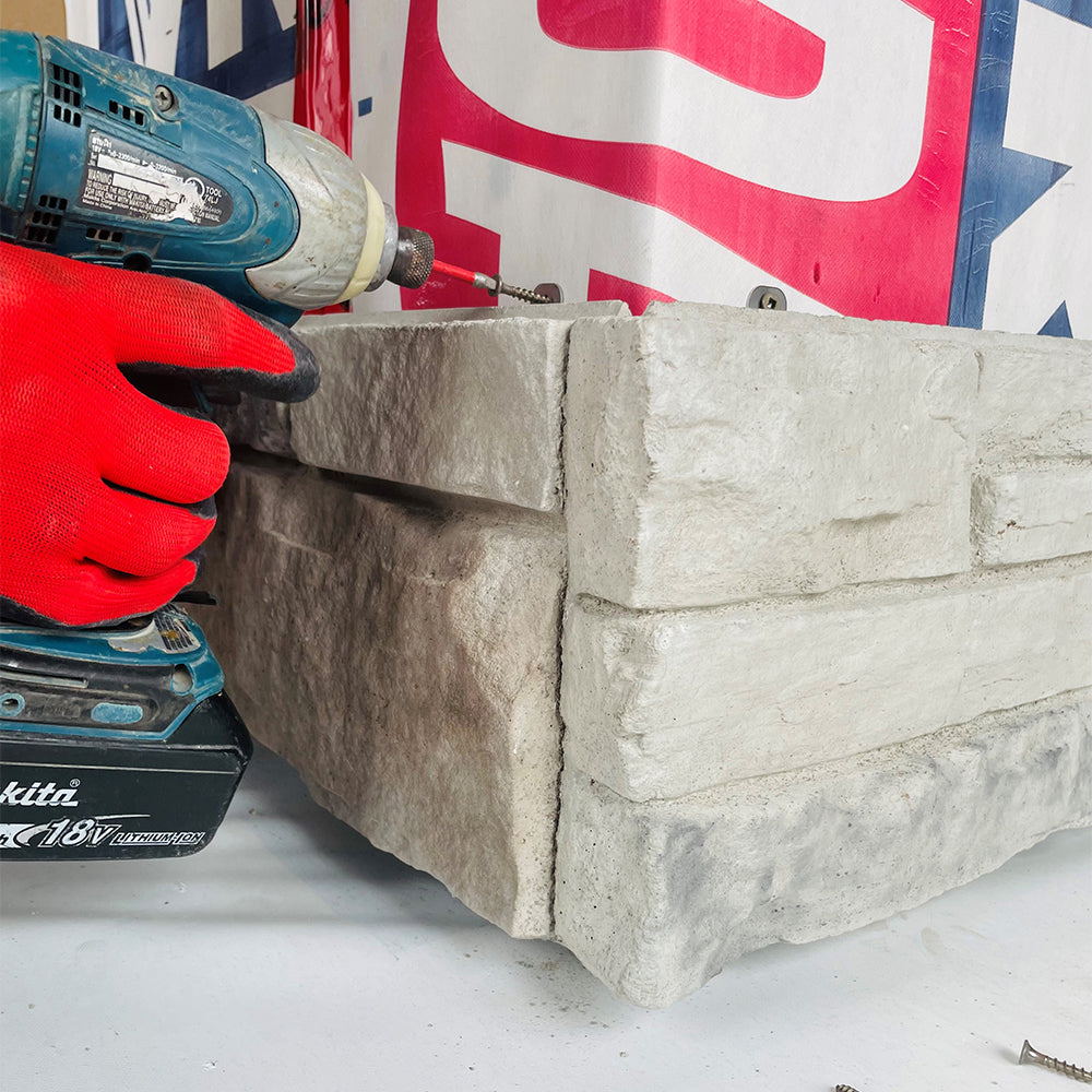 Vena CastleRock Screw-On Stone Panels - Telluride - Flat - Large Box (110 SF)