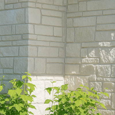 Weston Estate Limestone Dimensional Snapped natural stone thin veneer flats — real US-quarried natural stone