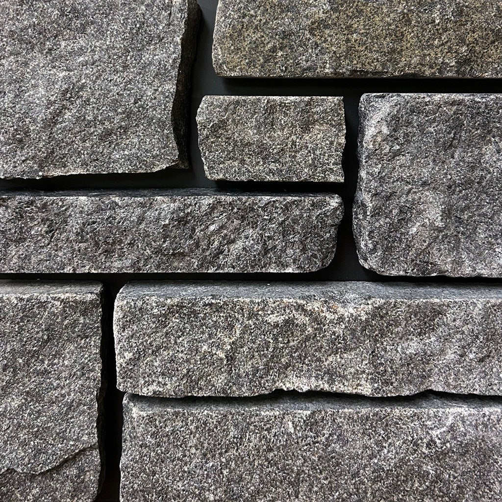 Carbon Granite natural granite thin veneer sample — Earthworks Eco Black