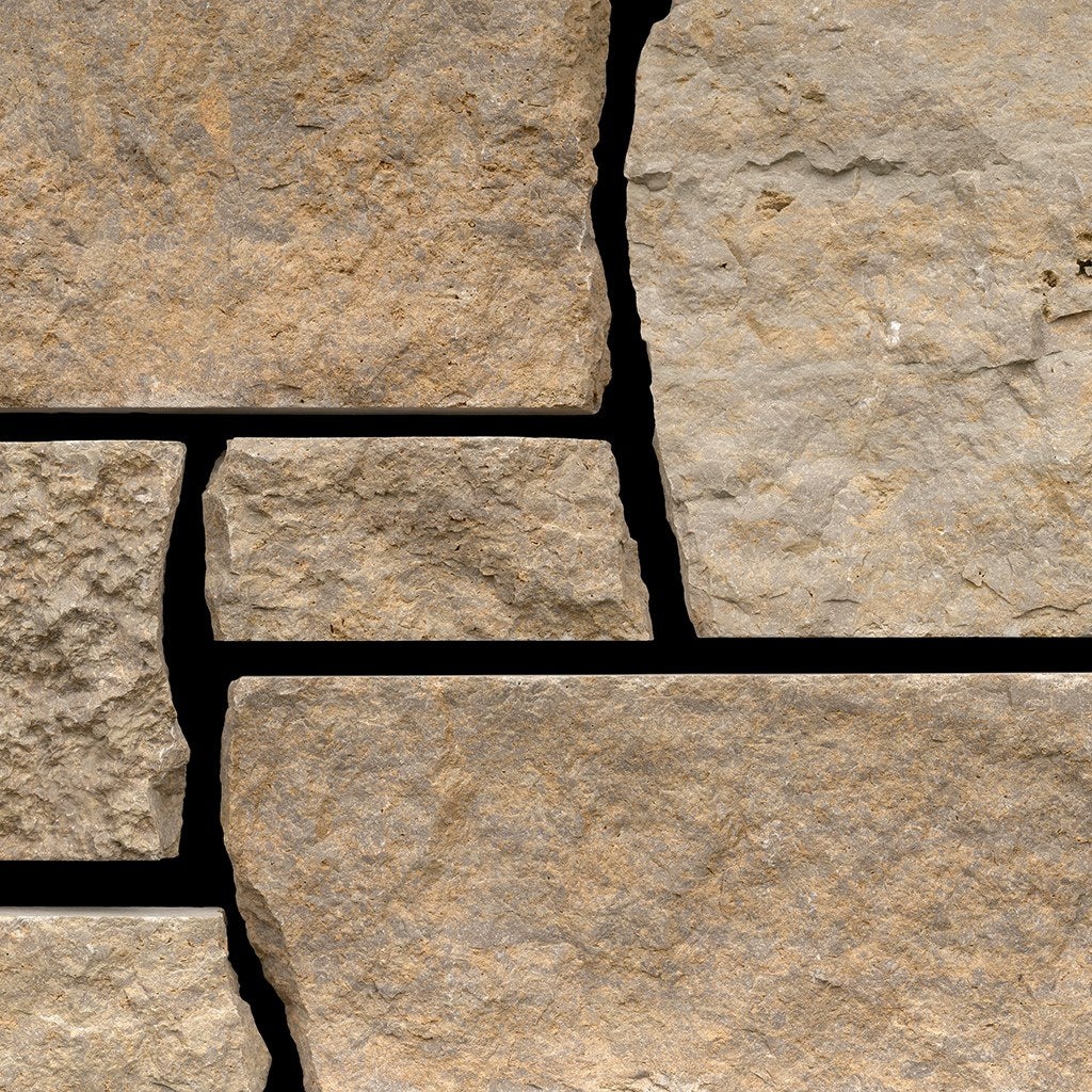 Hartwell Gold Limestone Dimensional natural limestone full bed building stone — Earthworks EW Gold Dimensional