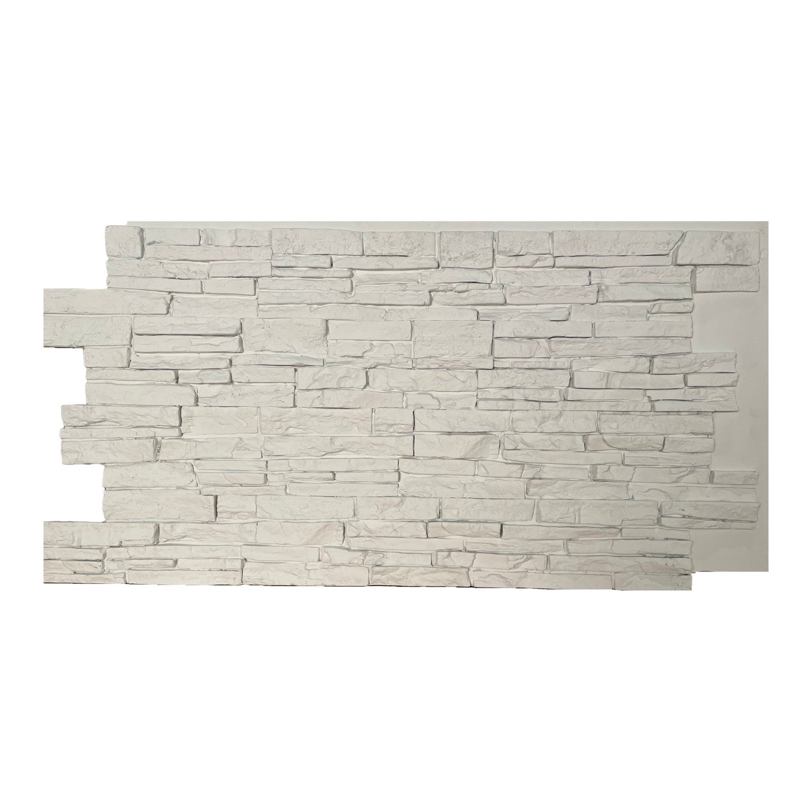 HourWall Modern Stone Panel in Vintage White — Sample