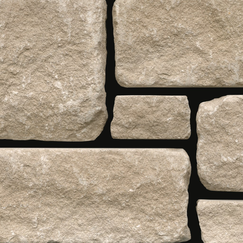 Indiana Limestone Tumbled Dimensional natural limestone full bed building stone — Earthworks Indiana Buff Tumbled Dimensional