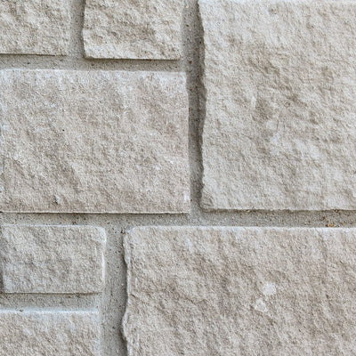 Indiana Limestone Gray Tumbled Dimensional natural limestone full bed building stone — Earthworks Indiana Gray Tumbled Dimensional