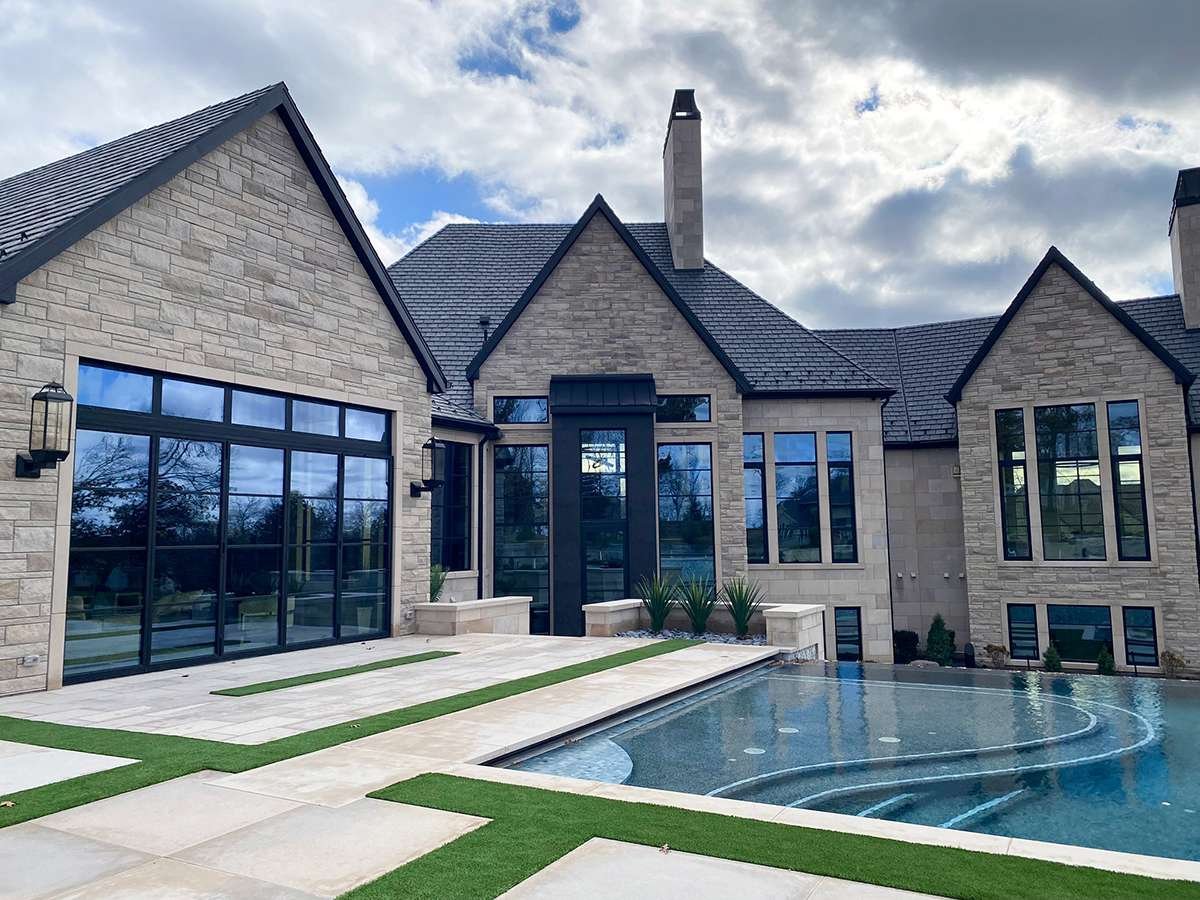 Indiana Limestone Variegated Dimensional natural stone installation
