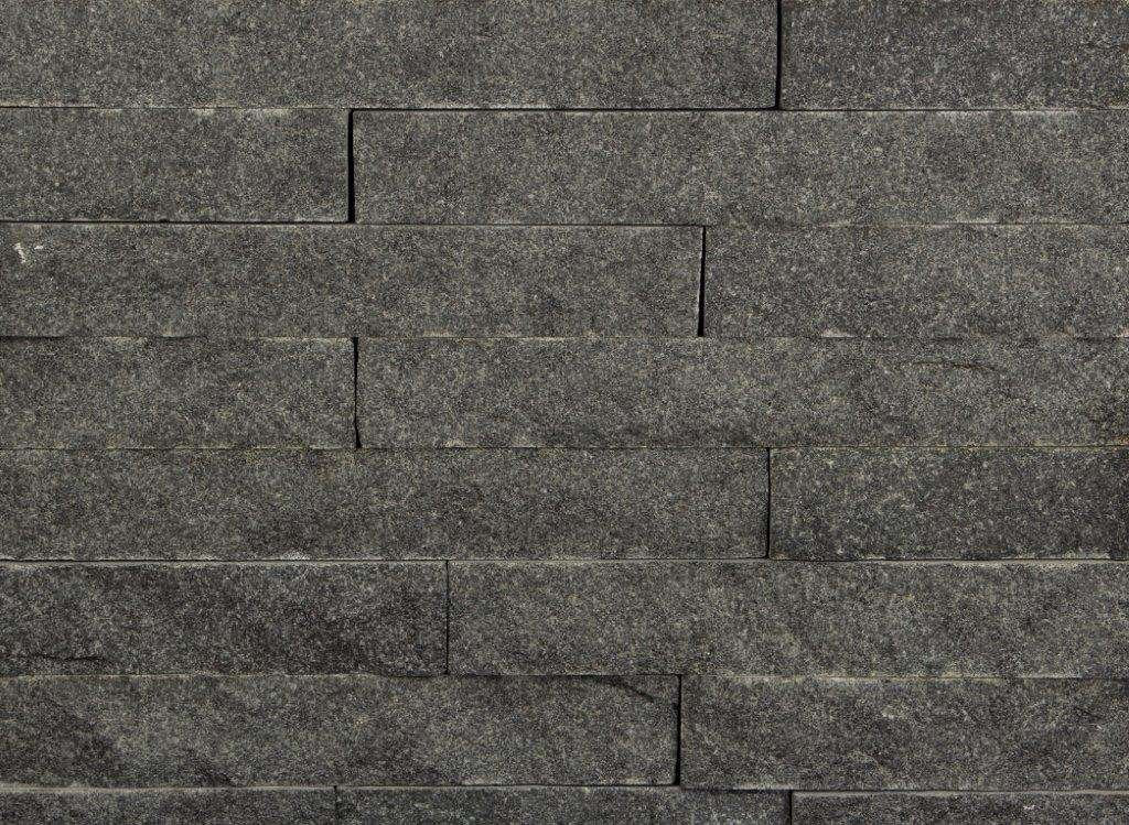 Raven Black Ledgestone natural stone installation