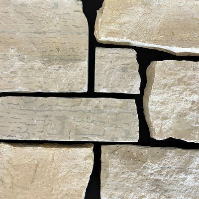 Princeton Manor Limestone Random Heights natural limestone full bed building stone — Earthworks Aux Vases Random Heights