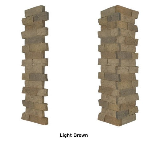 Quality Stone Ledge Stone Pillar Panel in Light Brown Blend — view 26