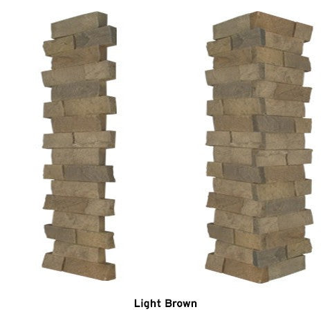 Quality Stone Ledge Stone Pillar Panel in Light Brown Blend — view 29