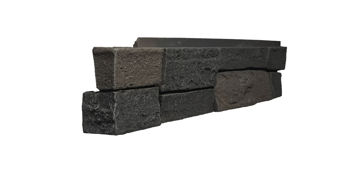 Quality Stone Ledge Stone Corner in Black Blend — view 7