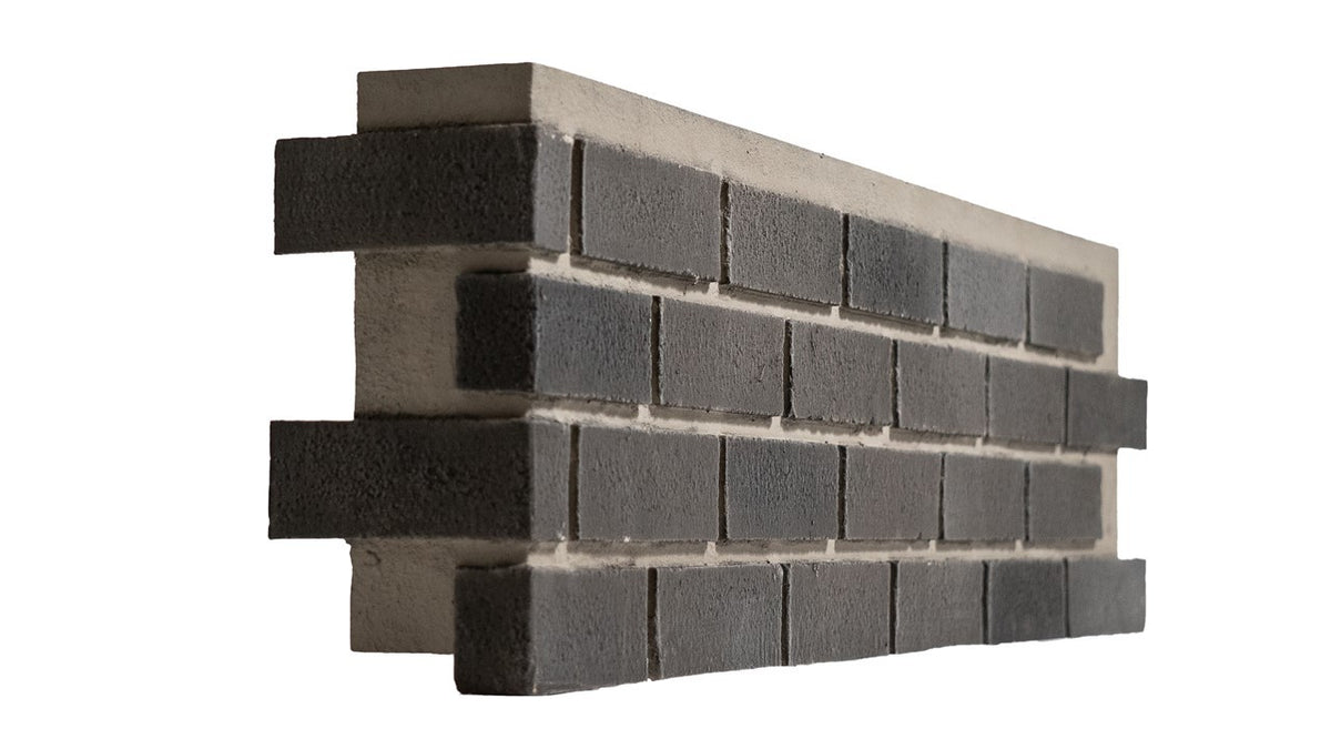 Quality Stone Modern Brick Corner in Shades of Grey — view 5