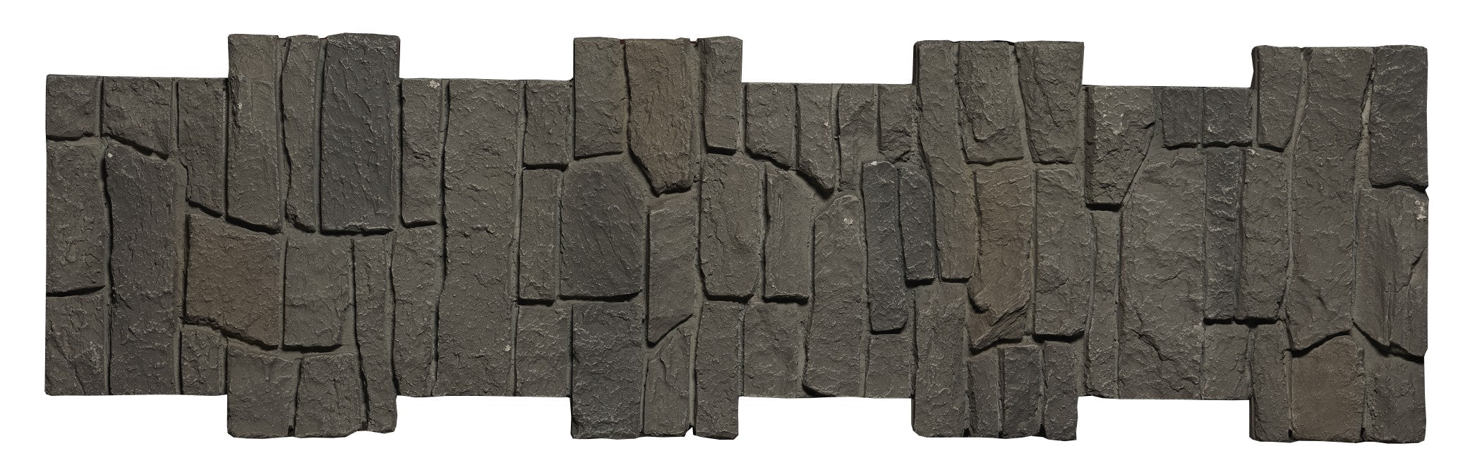Quality Stone Pillar Wrap Panel in Grey Brown — single-face pillar wrap in polyurethane