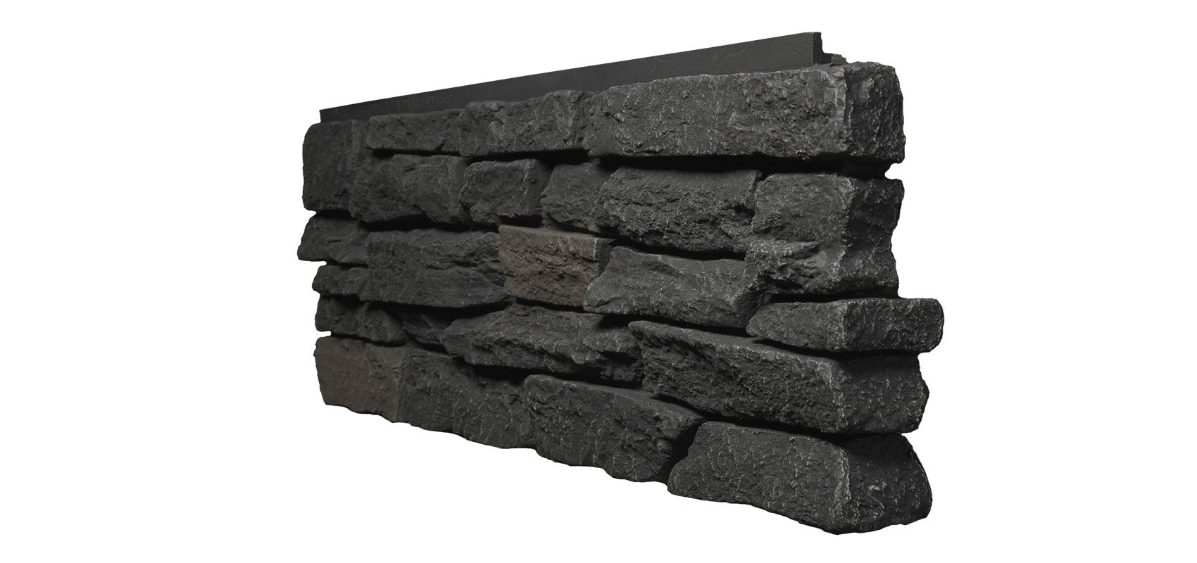 Quality Stone Ridge Stone corner panel in Black Blend — pre-formed Left & Right outside corner