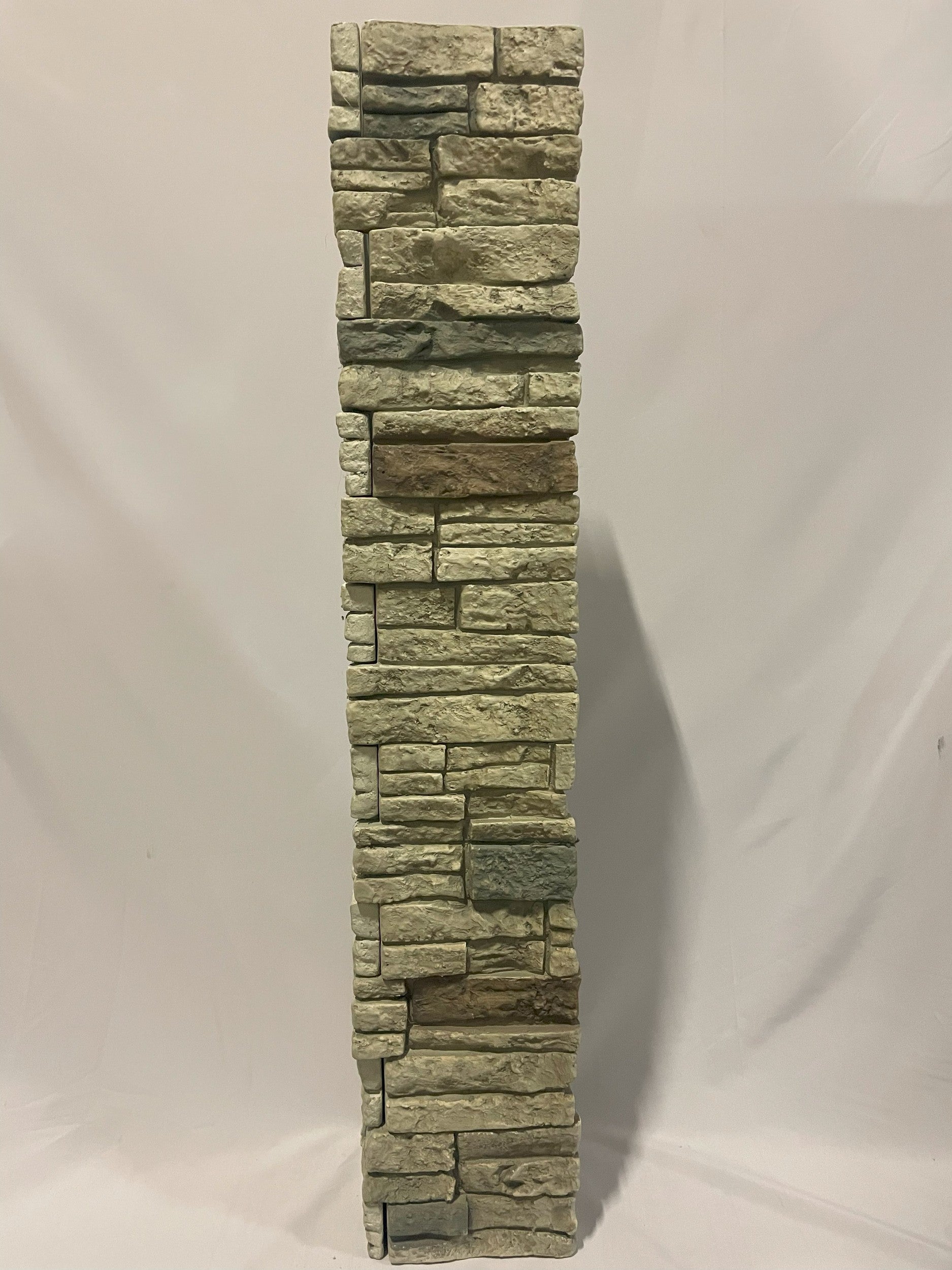 Quality Stone Pillar Wrap Panel in Limestone — single-face pillar wrap in polyurethane