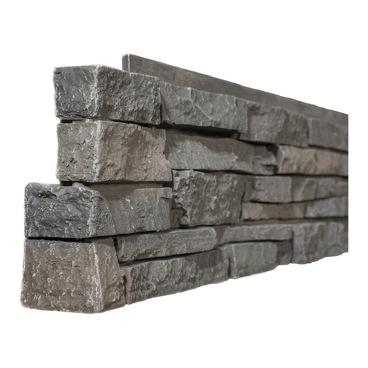 Quality Stone Stacked Stone Corner in Dark Brown Blend