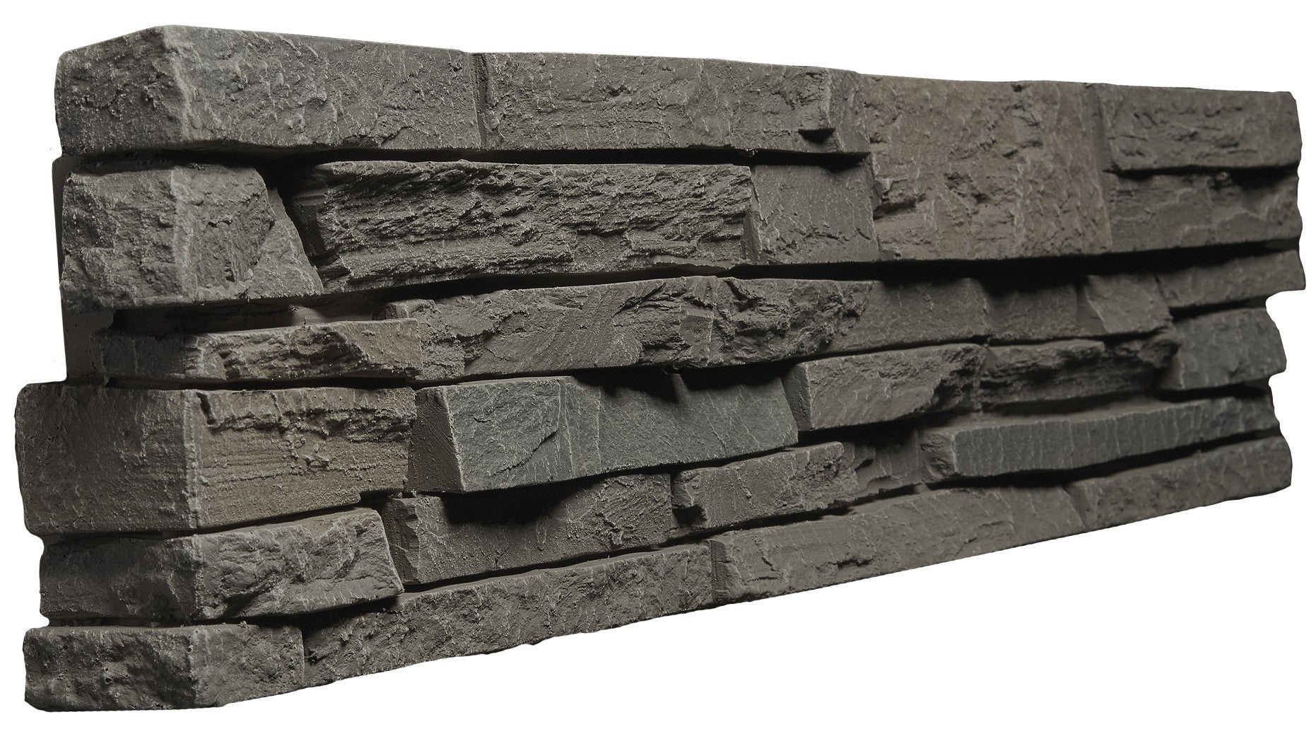 Quality Stone Stacked Stone corner panel in Grey Brown — pre-formed Left & Right outside corner
