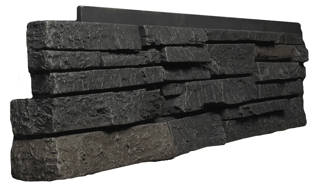 Quality Stone Stacked Stone Corner in Black Blend — view 16