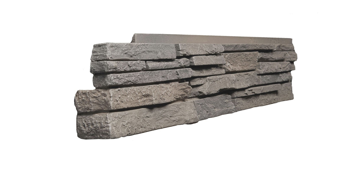 Quality Stone Stacked Stone Corner in Midnight Shadow
