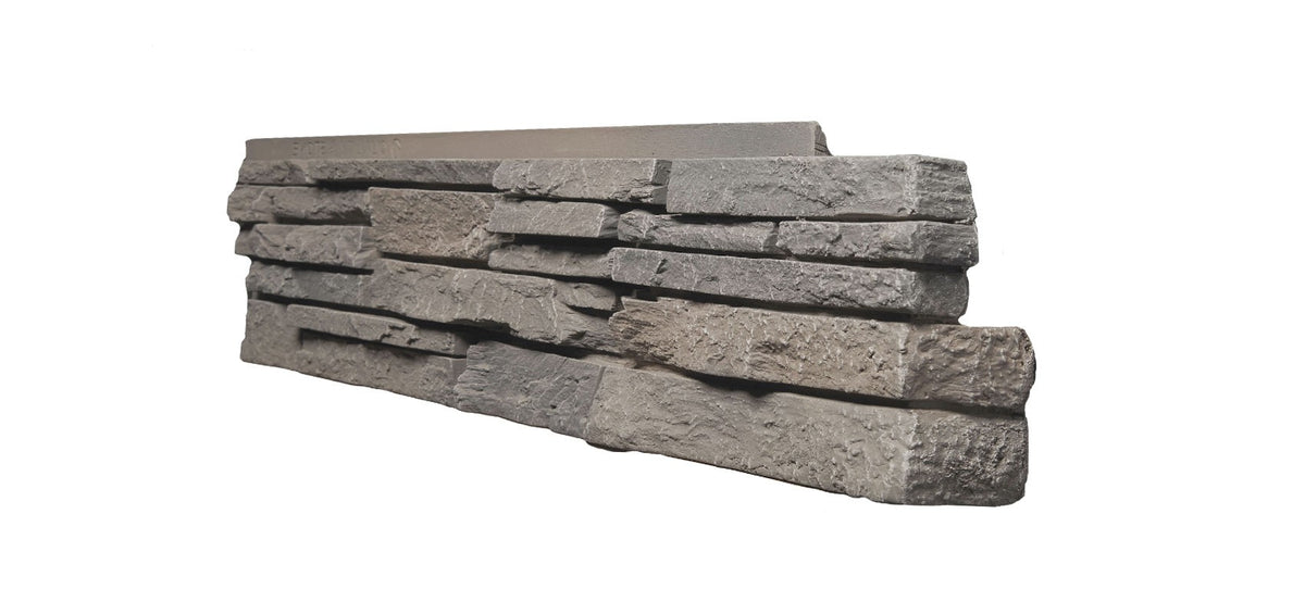 Quality Stone Stacked Stone Corner in Midnight Shadow — view 2