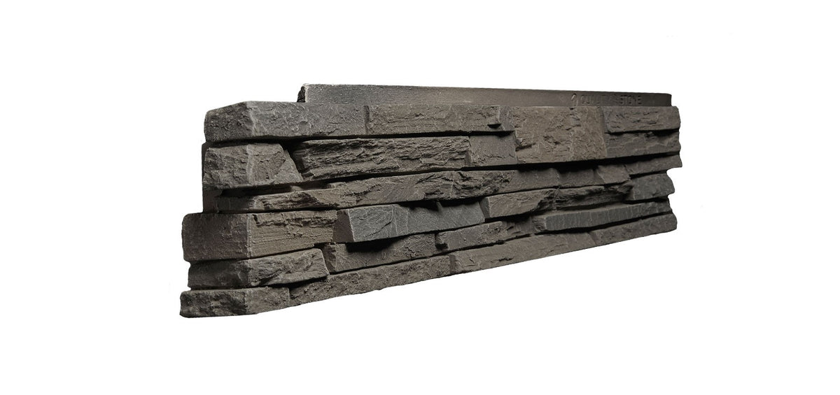 Quality Stone Stacked Stone Corner in Grey Brown