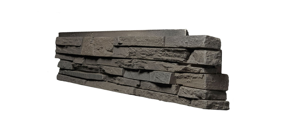 Quality Stone Stacked Stone Corner in Grey Brown — view 7