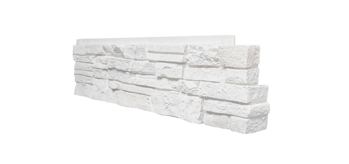 Quality Stone Stacked Stone Corner in Simply White — view 12