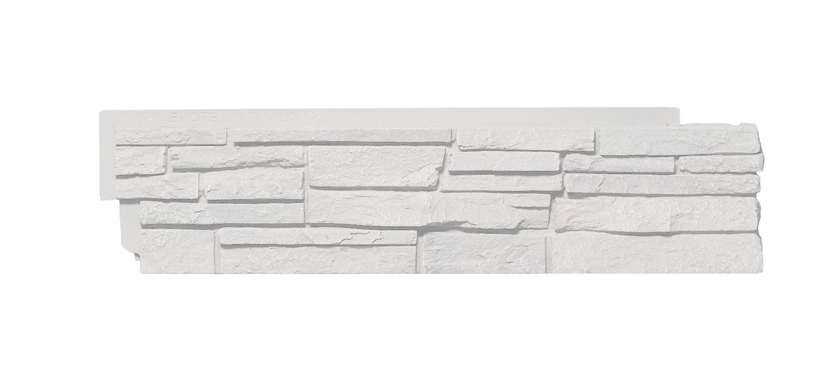 Quality Stone Stacked Stone Corner in Simply White — view 14
