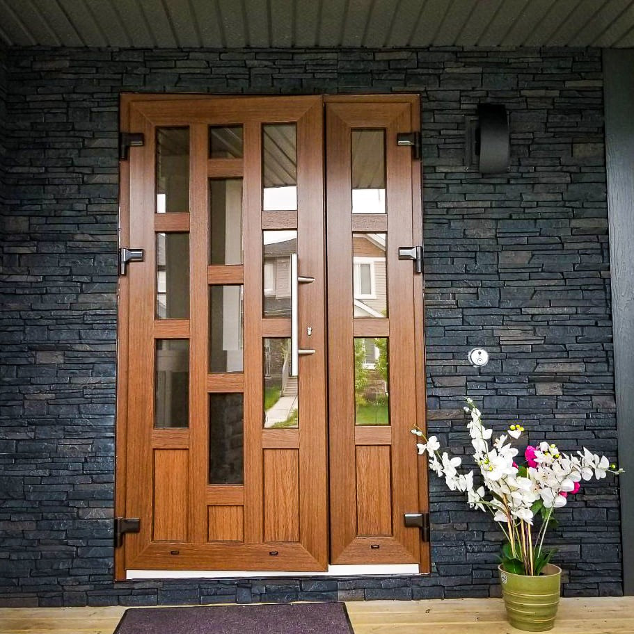 Quality Stone Stacked Stone Panel in Black Blend — view 55
