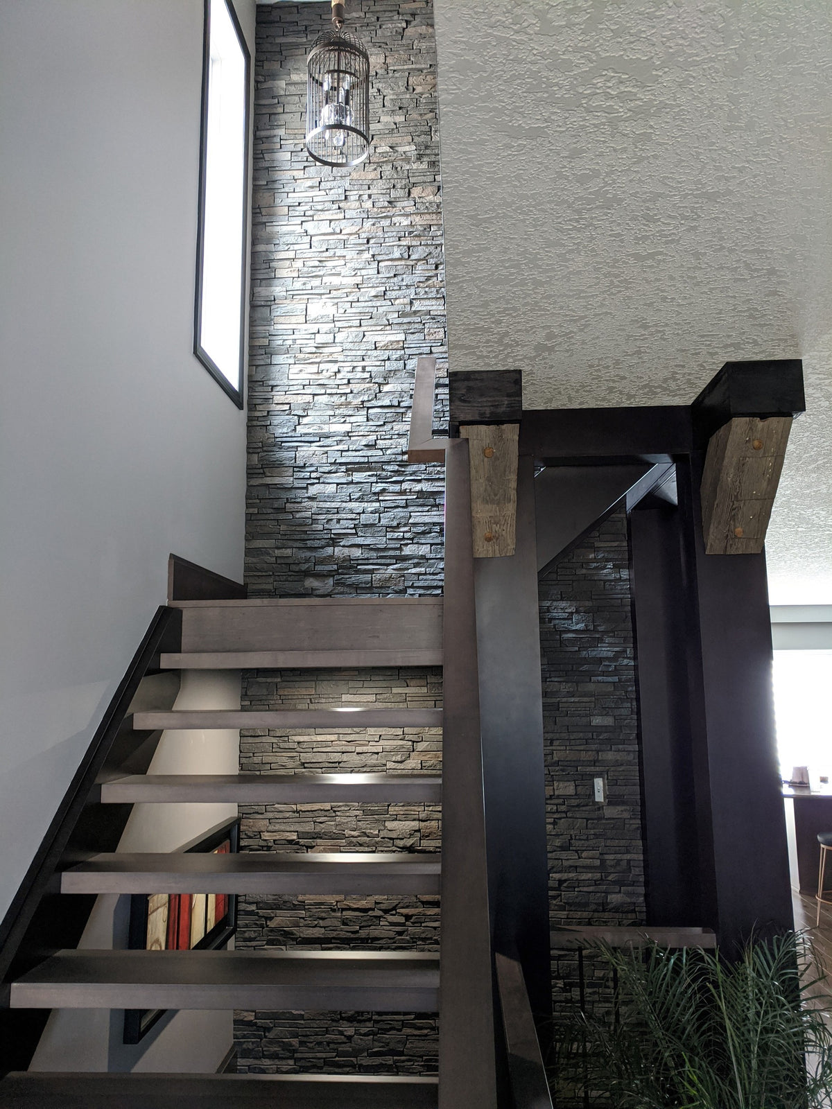 Quality Stone Stacked Stone Panel in Dark Brown Blend — view 60