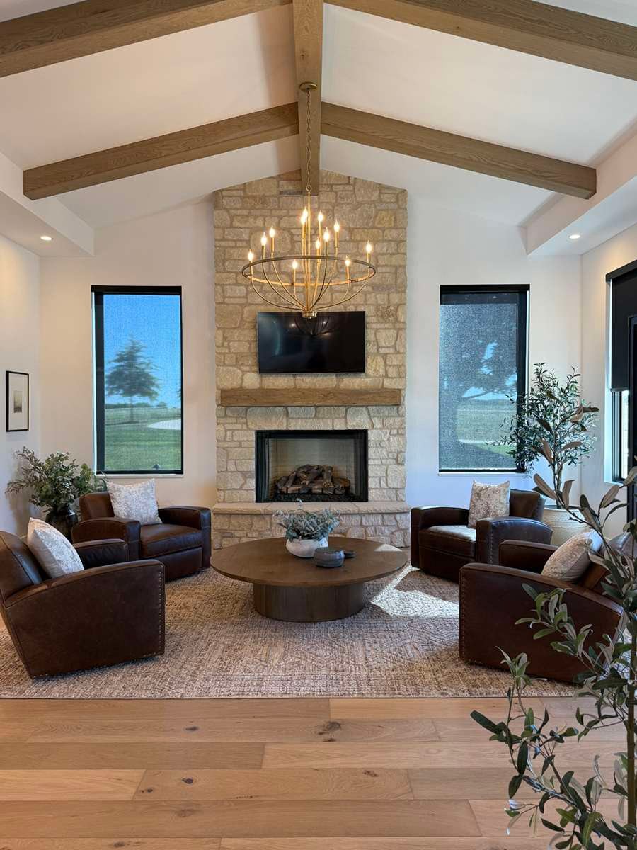 Silverdale Limestone Tumbled Dimensional installed stone wall