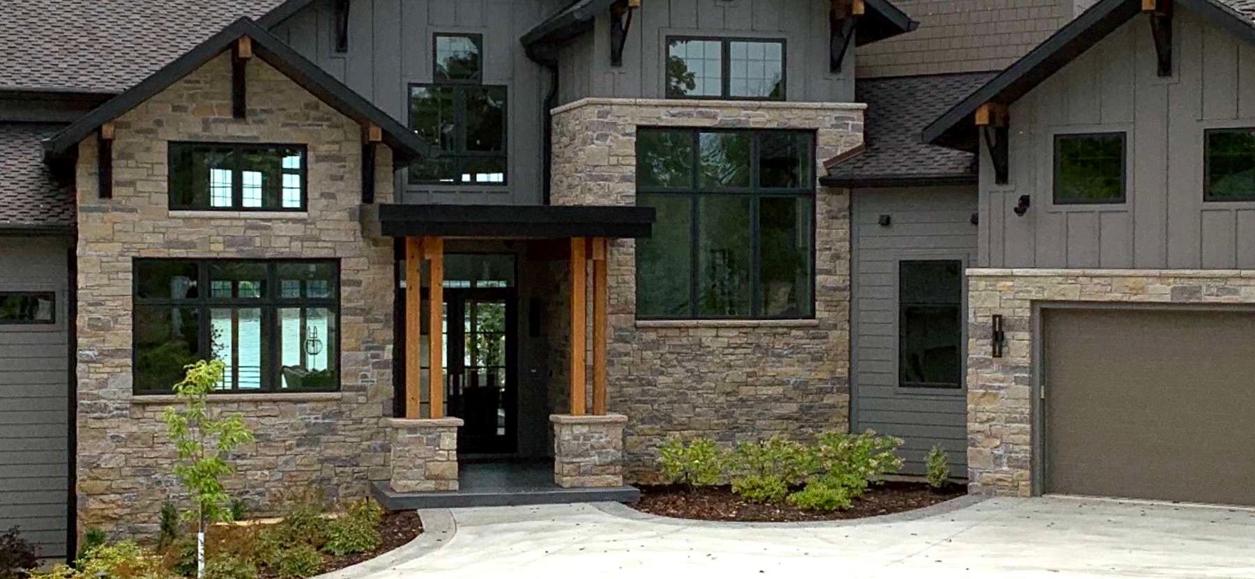 Wynfield Farmhouse Limestone Random Heights natural stone installation
