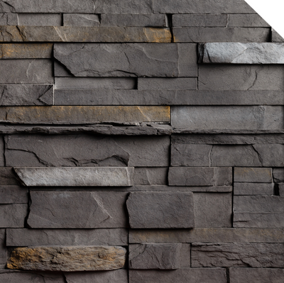 Newport Stone Veneer - Black Rundle - Flat - Small Box (6 SF)