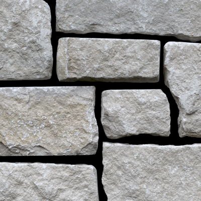 Pewter Ridge Limestone natural stone thin veneer flats — real US-quarried natural stone