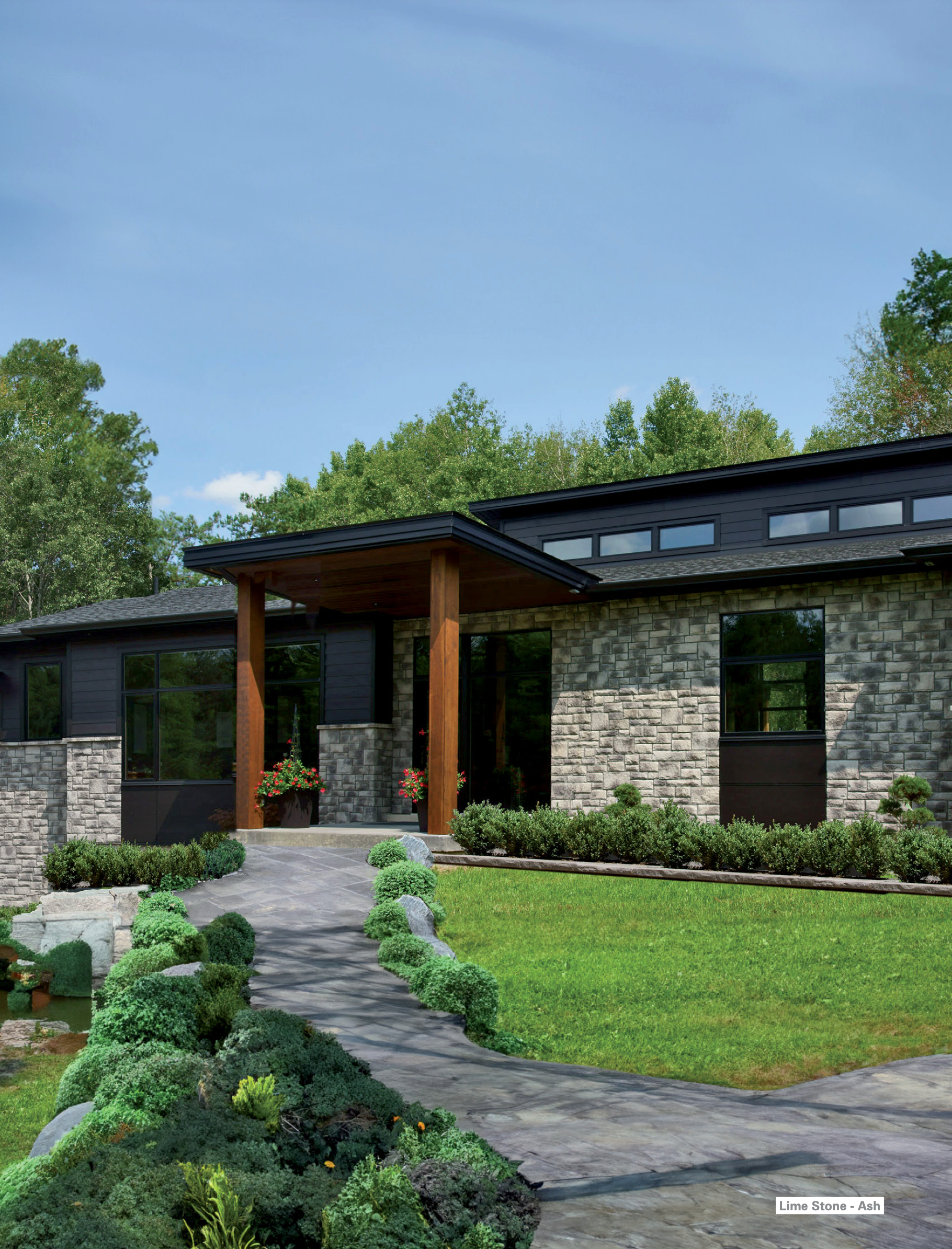 Limestone Veneer - Ash - Corners (8 LF/Box)
