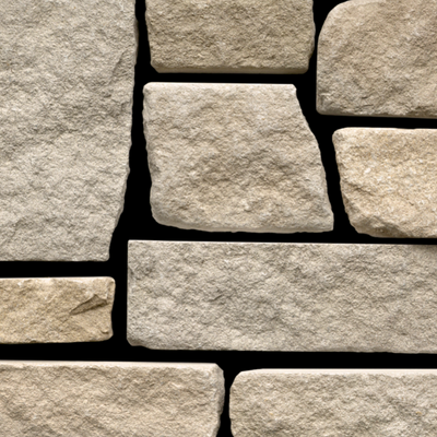Sandy Ridge Limestone natural stone thin veneer flats — real US-quarried natural stone