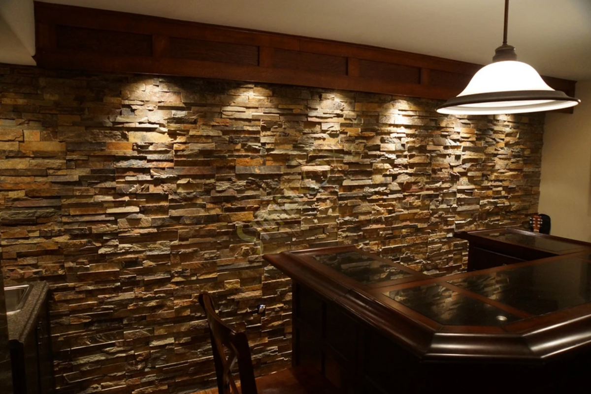 StoneRox Natural Stone Panels - Rustic Multi-Coloured - Flat