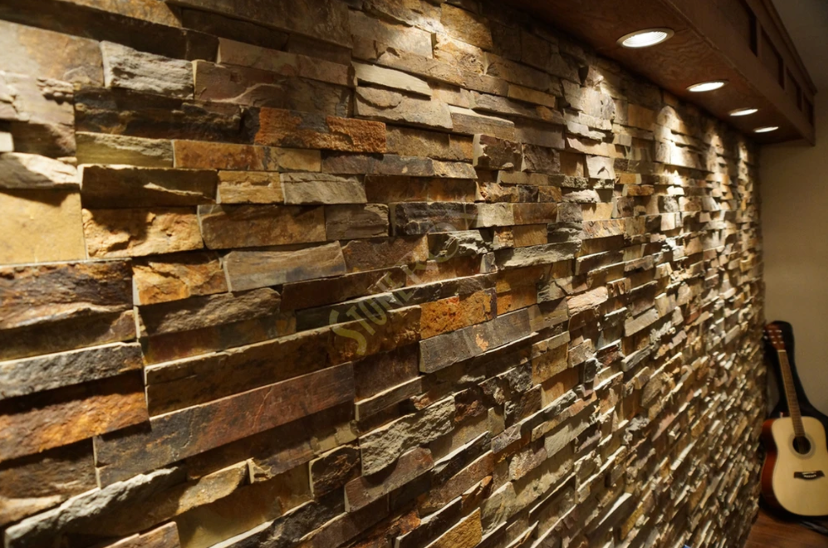 StoneRox Natural Stone Panels - Rustic Multi-Coloured - Corners (2 LF/Box)