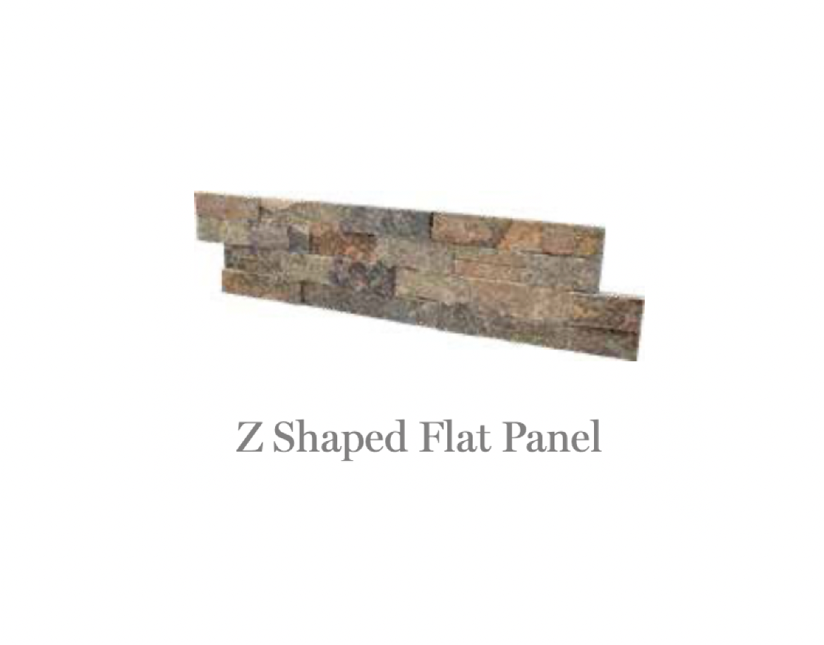 StoneRox Natural Stone Panels - Rustic Multi-Coloured - Flat - (4 SF/Box)