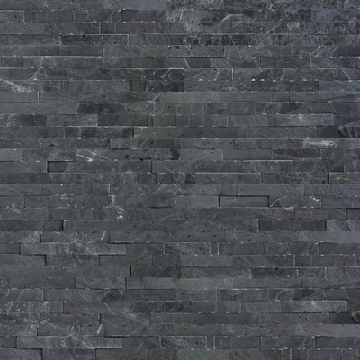 StoneRox Natural Stone Panels - Spring Wood Black - Flat - (8 SF/Box)