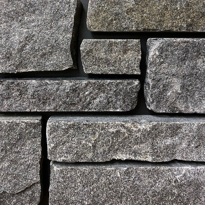 Carbon Granite natural granite thin veneer sample — Earthworks Eco Black