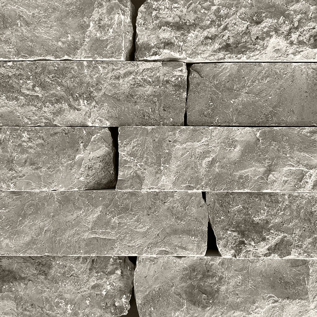 Chesterton Marble Ledgestone natural limestone thin veneer sample — Earthworks Chocolate Marble – Ledgestone