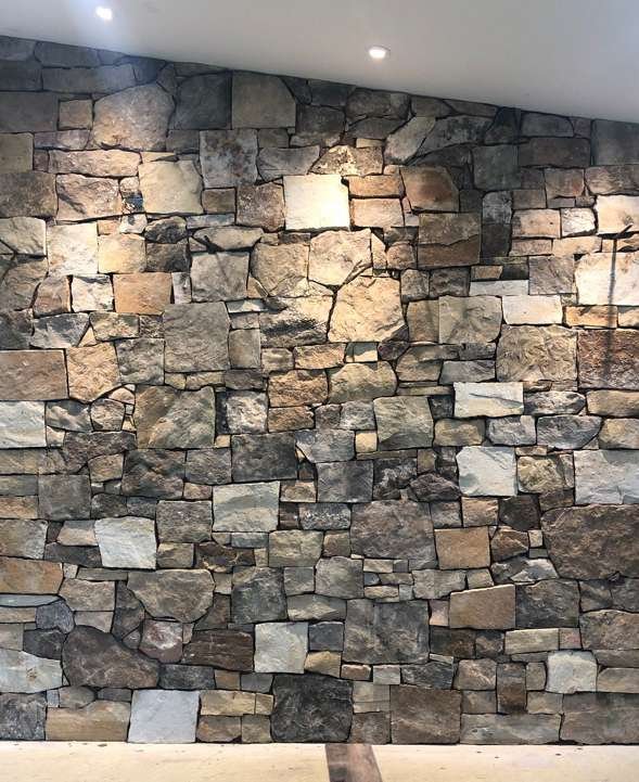 Highland Fieldstone Blend natural stone installation