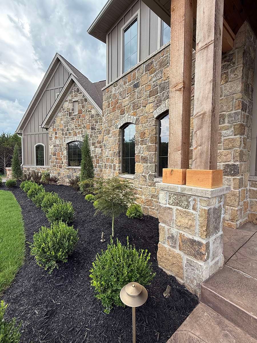 Highland Fieldstone Squares and Recs natural stone installation