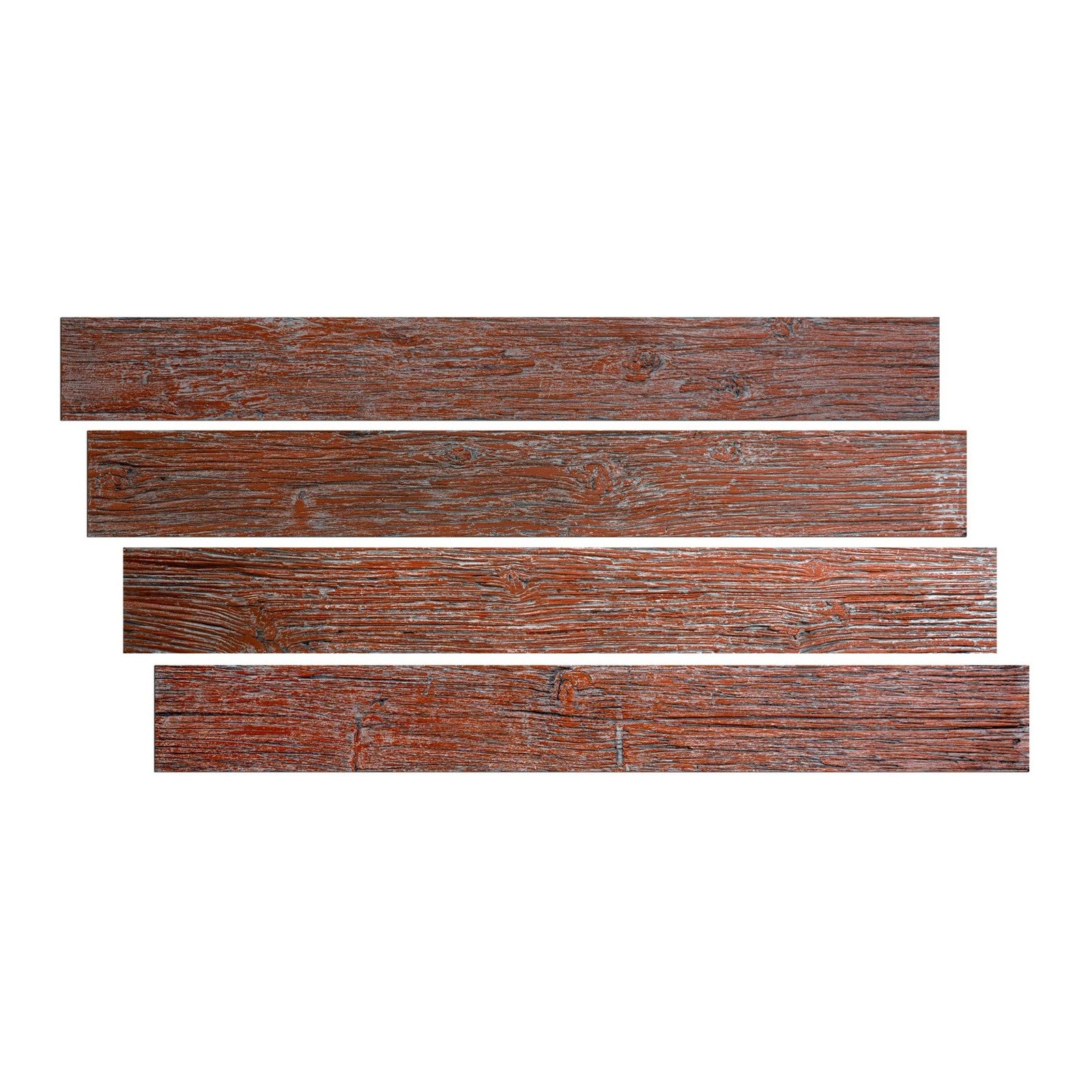 HourWall Barn Wood Plank in Barn Red — Sample