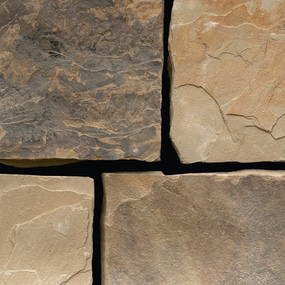 Ironwood Ledge Squares and Recs natural sandstone full bed building stone — Earthworks Shawnee Squares and Recs